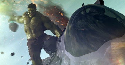 Hulk hitches a plane ride