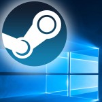 The Steam icon together with the Windows 10 icon