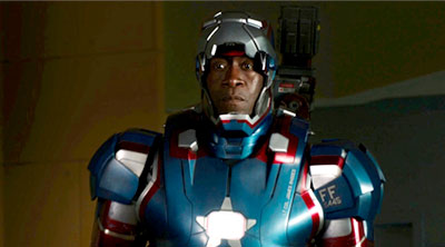 James Rhodes (Don Cheadle) as Iron Patriot in 'Iron Man 3' (SOURCE Marvel Studios)